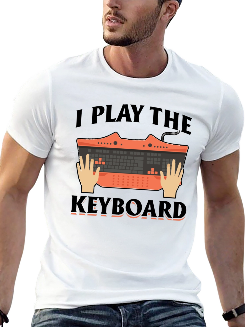 I Play the Keyboard Graphic Tee - Musician T-Shirt