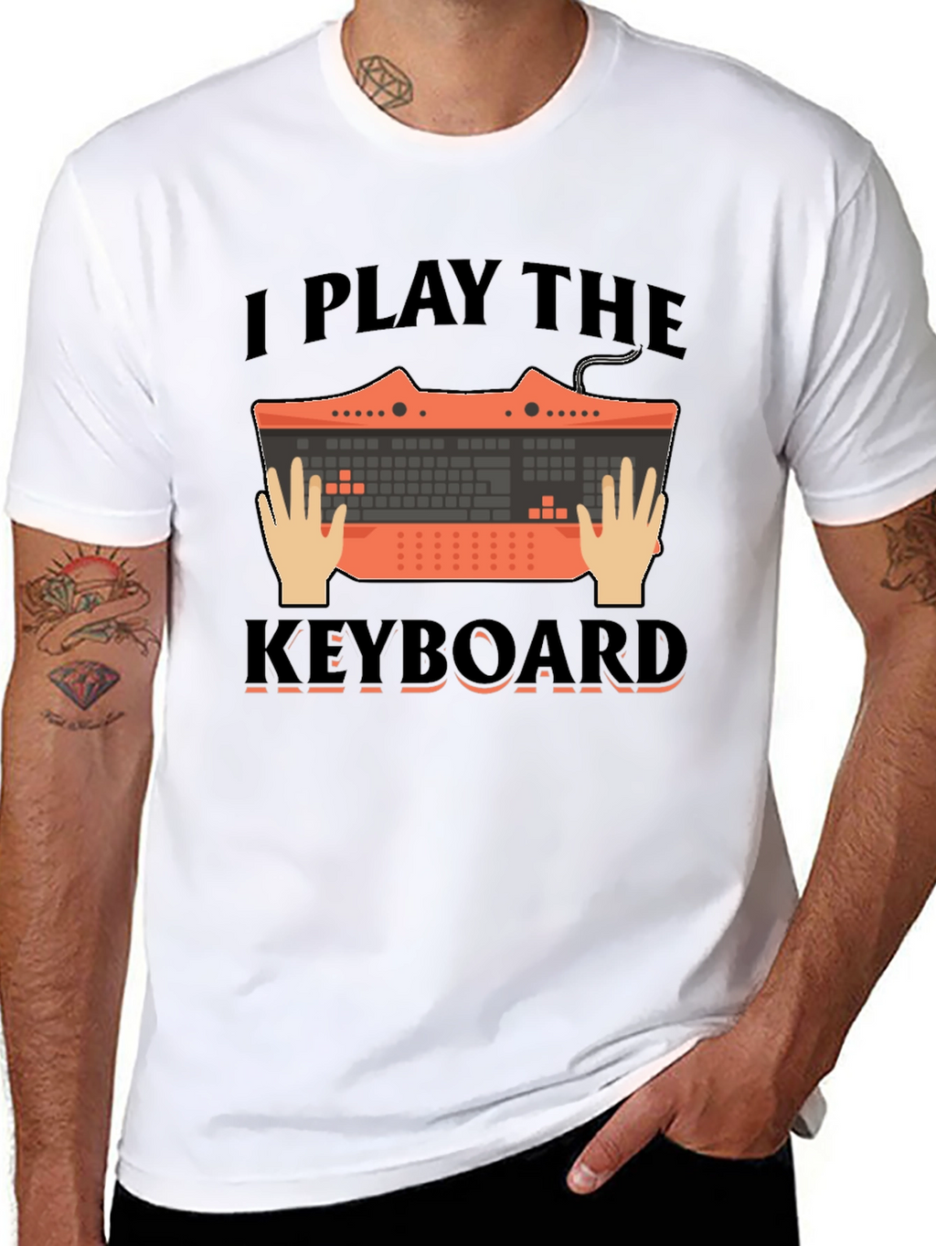 I Play the Keyboard Graphic Tee - Musician T-Shirt