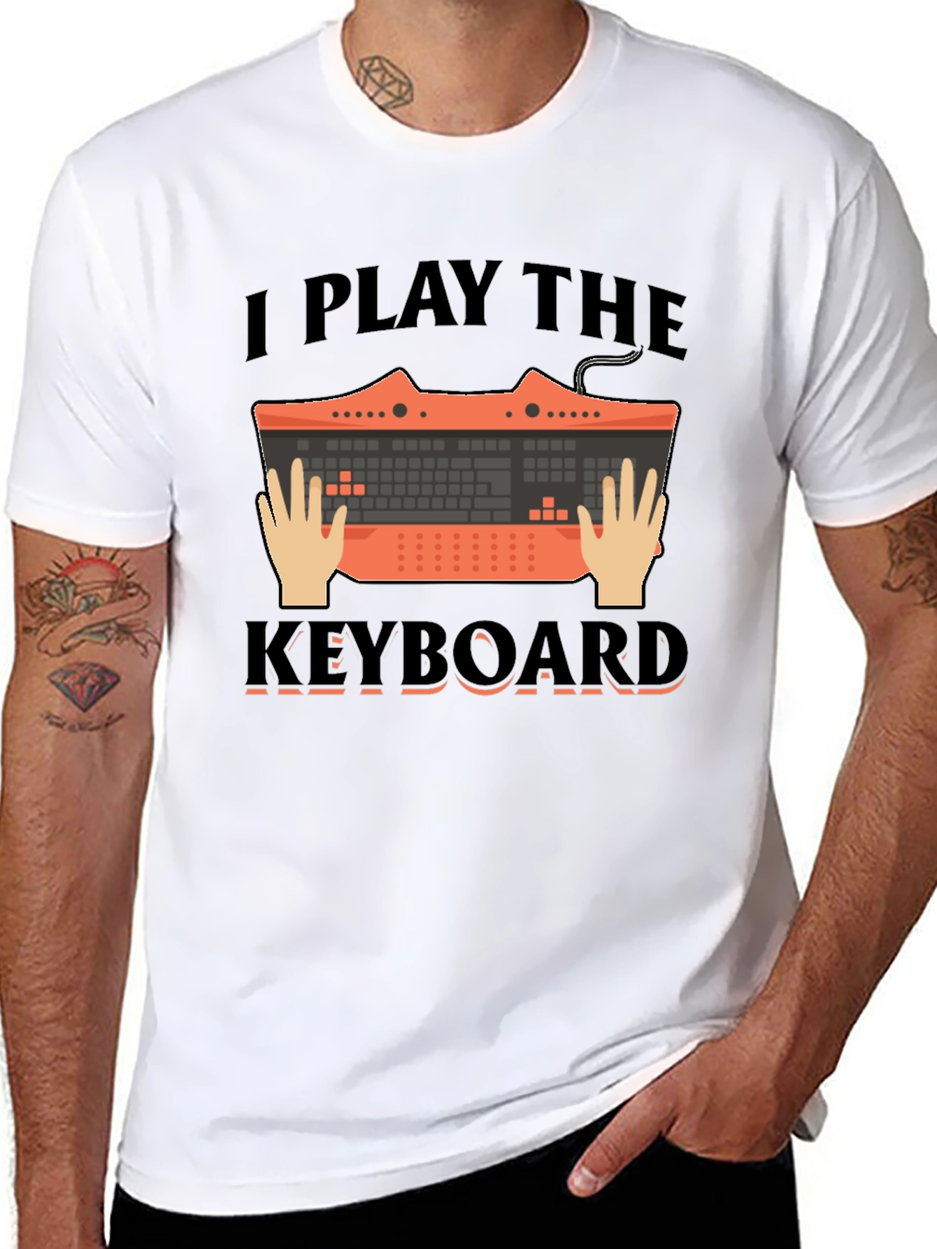 I Play the Keyboard Graphic Tee - Musician T-Shirt