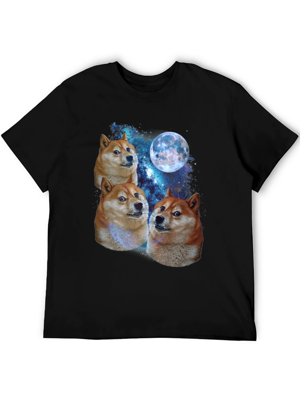 Doge Moon Graphic Tee - Black
