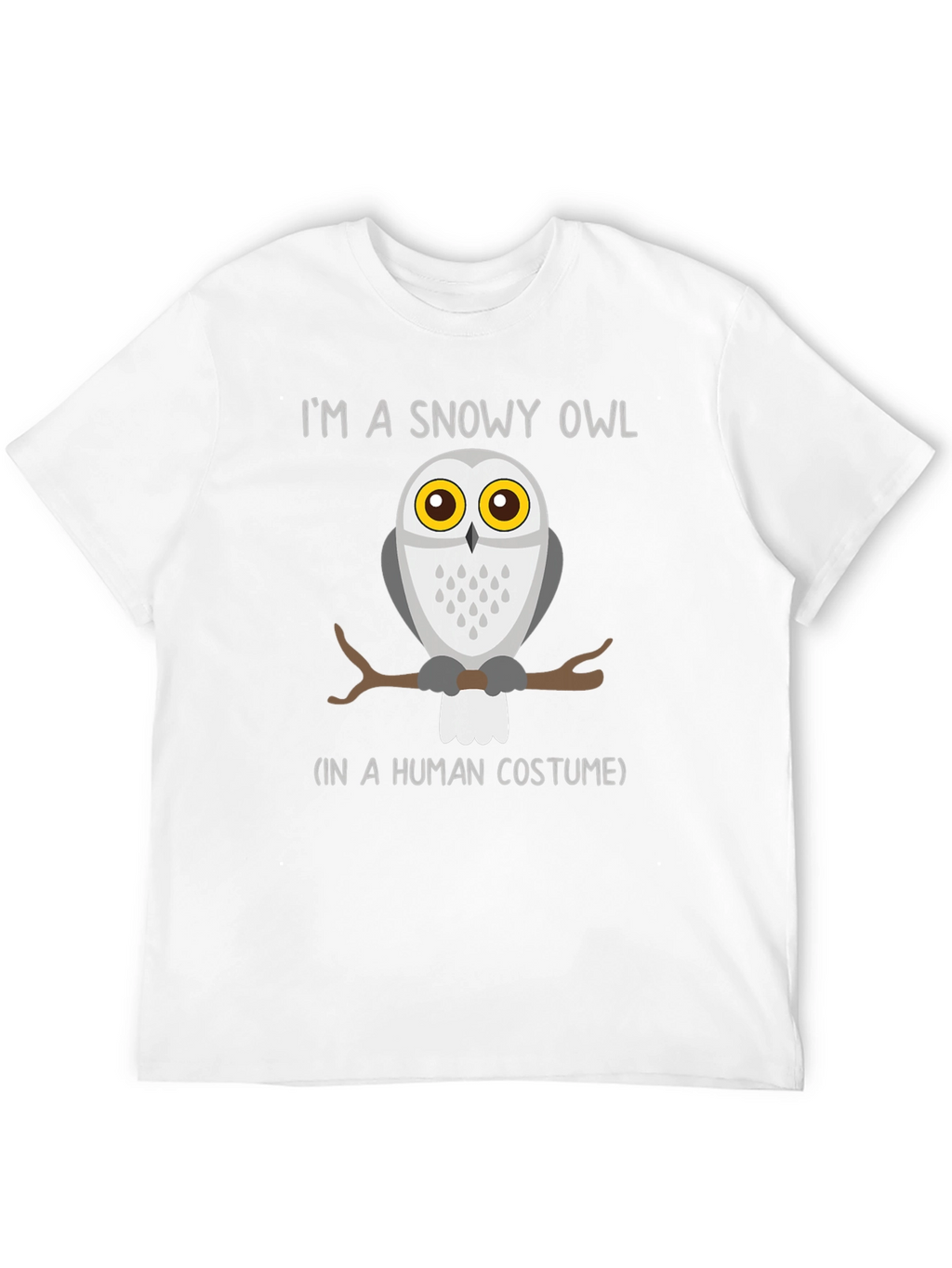 Snowy Owl in Human Costume Graphic T-Shirt