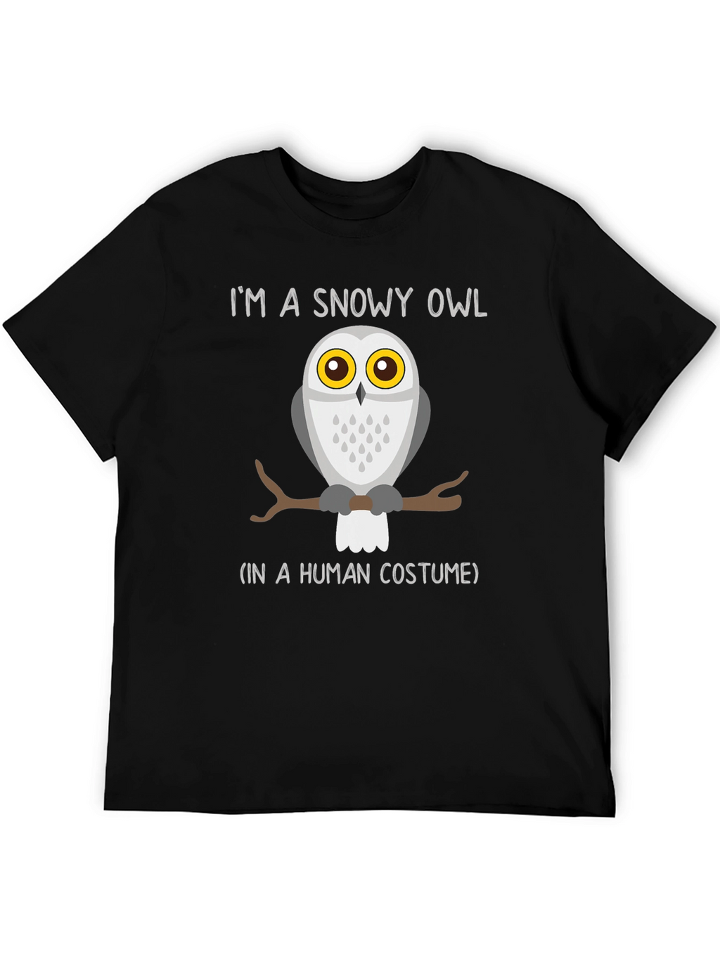 Snowy Owl in Human Costume Graphic T-Shirt
