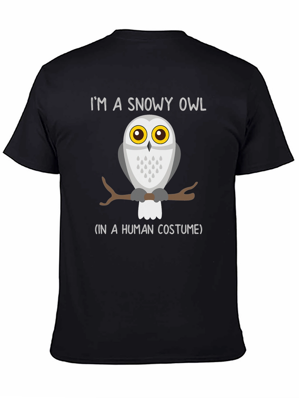 Snowy Owl in Human Costume Graphic T-Shirt