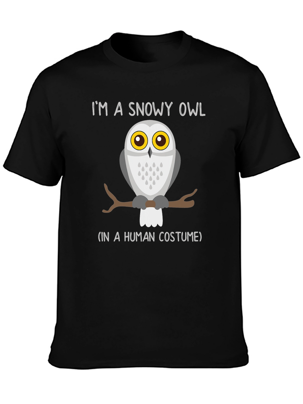 Snowy Owl in Human Costume Graphic T-Shirt