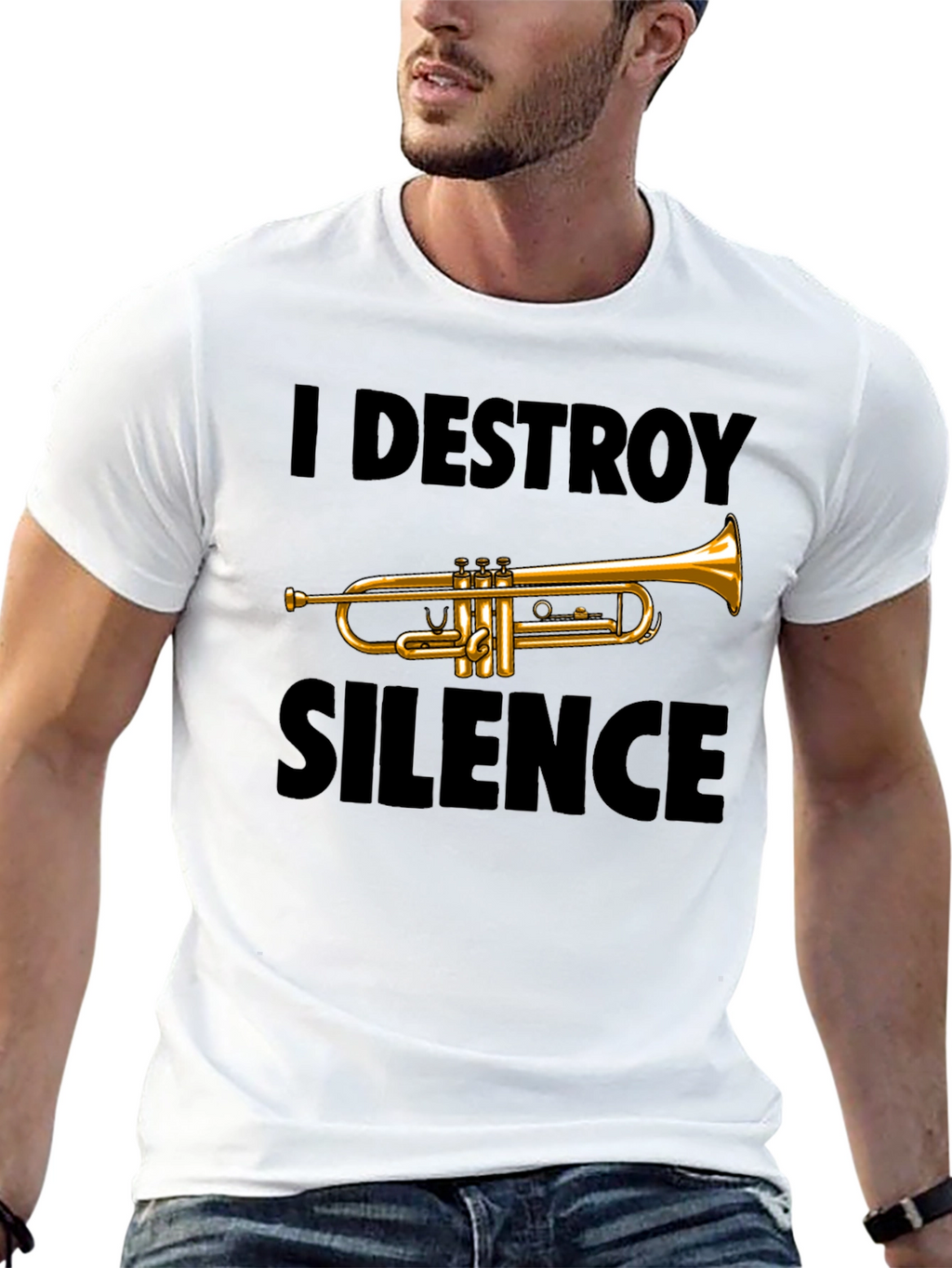 I Destroy Silence Trumpet T-Shirt