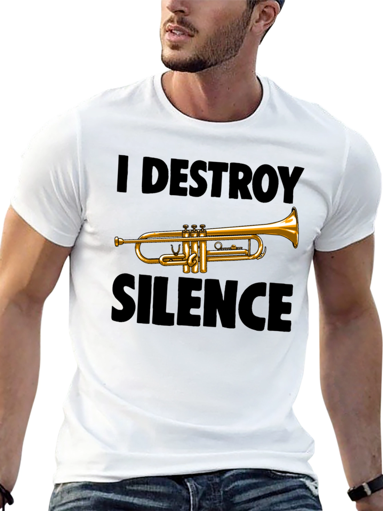 I Destroy Silence Trumpet T-Shirt