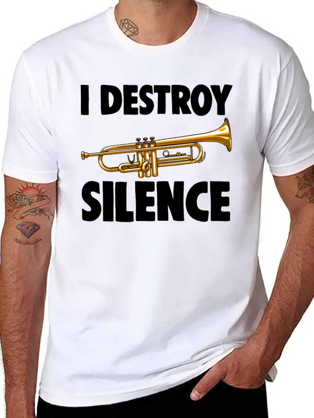 I Destroy Silence Trumpet T-Shirt