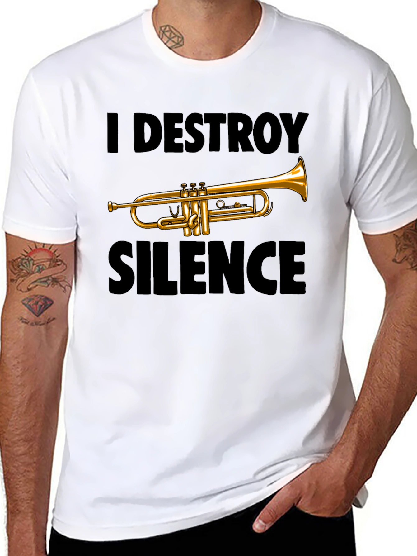 I Destroy Silence Trumpet T-Shirt