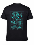 Retro Gaming Controller Blueprint T-Shirt
