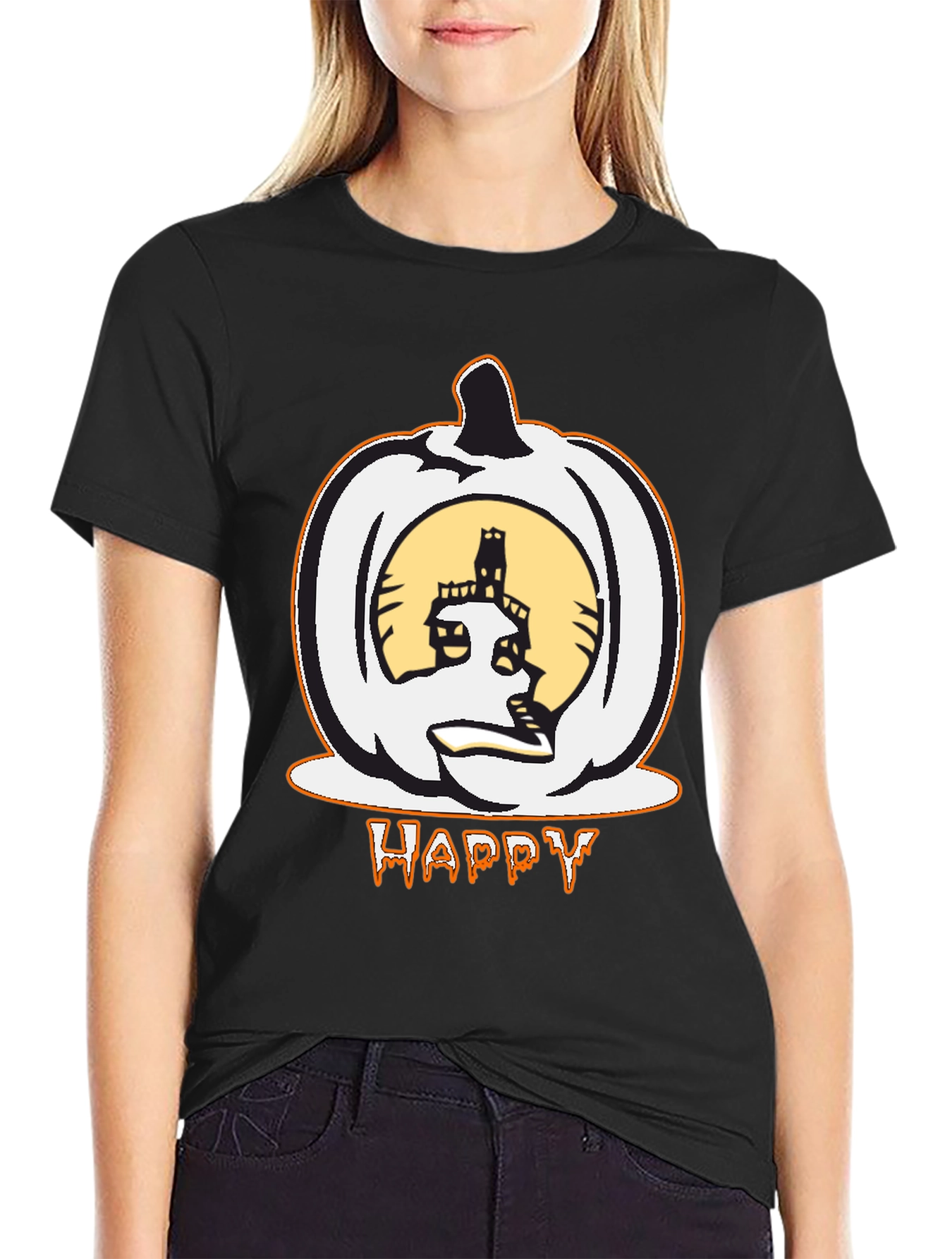 Halloween Pumpkin Happy T-Shirt