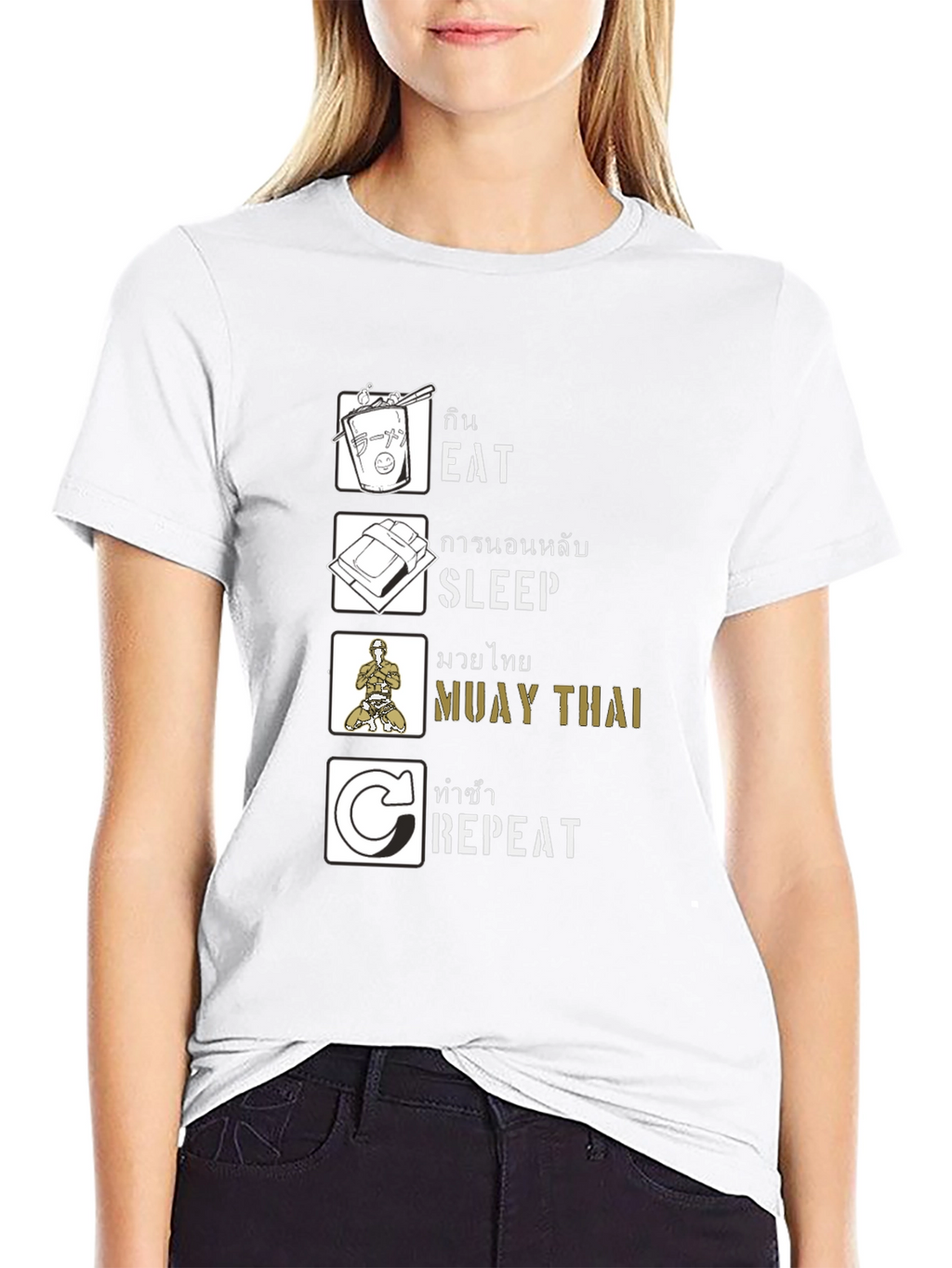 Eat Sleep Muay Thai Repeat T-Shirt