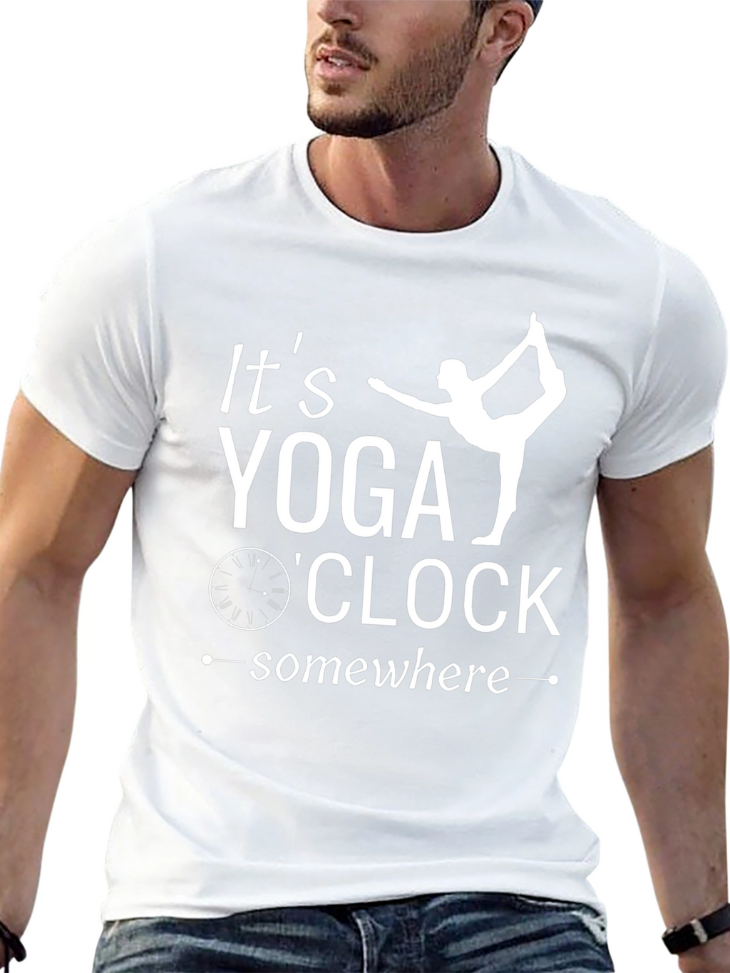 Yoga OClock T-Shirt - Black Cotton Blend Tee