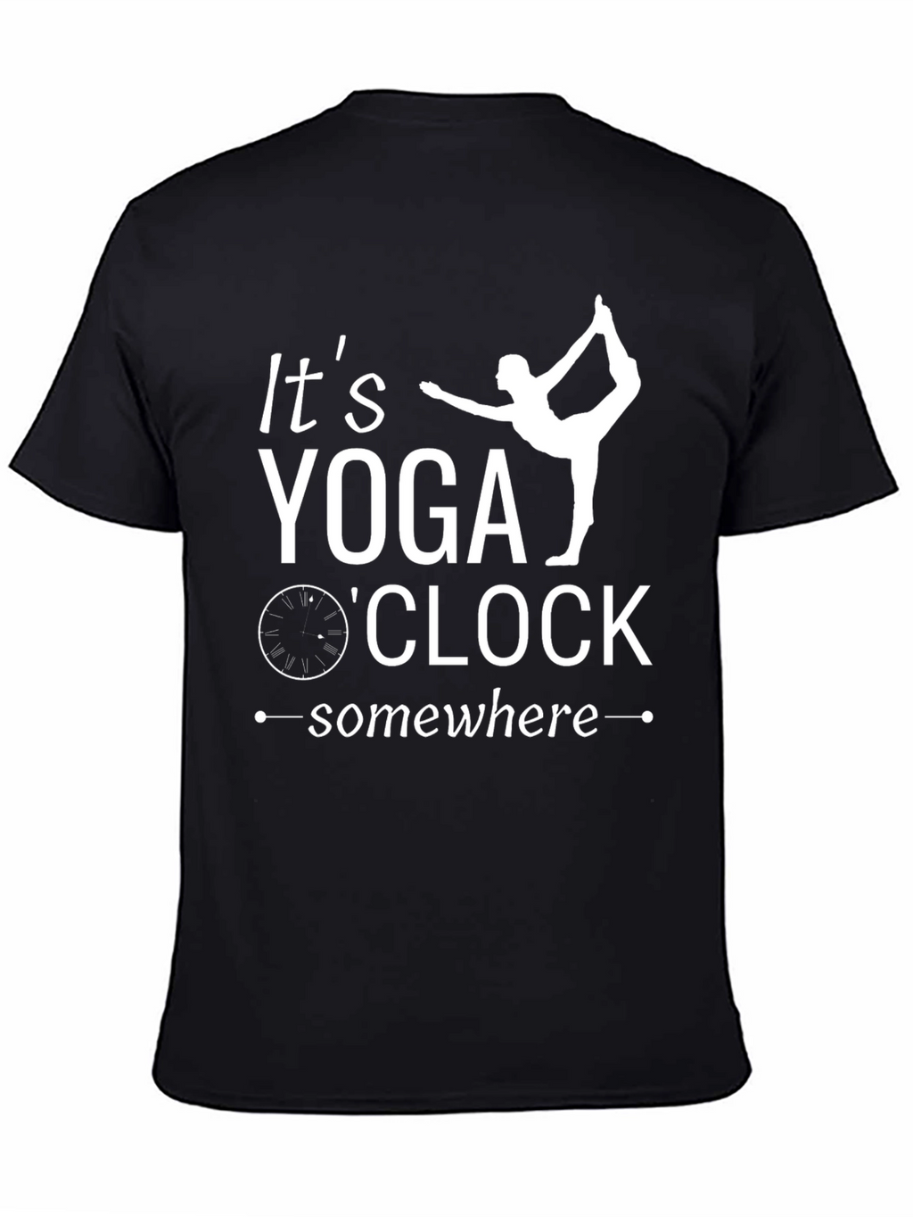 Yoga OClock T-Shirt - Black Cotton Blend Tee