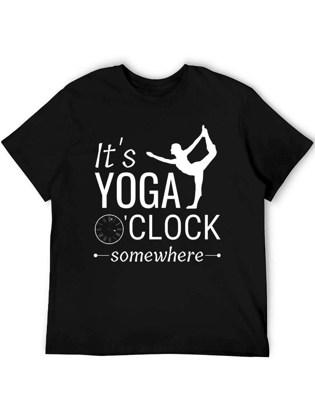 Yoga OClock T-Shirt - Black Cotton Blend Tee