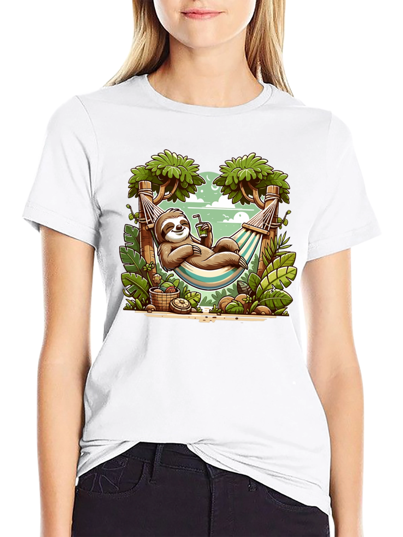 Relaxed Sloth Hammock Graphic Tee