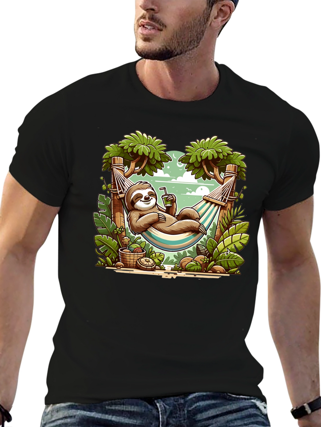 Relaxed Sloth Hammock Graphic Tee
