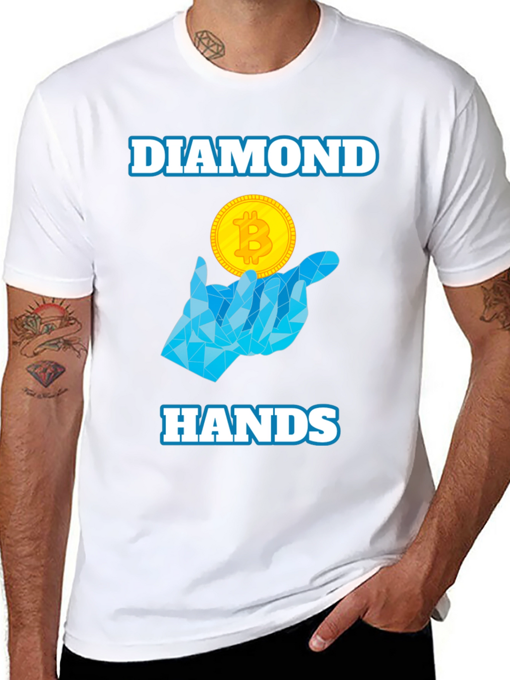 Diamond Hands Bitcoin Crypto T-Shirt