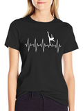 Gymnastics Heartbeat T-Shirt - Sporty Graphic Tee