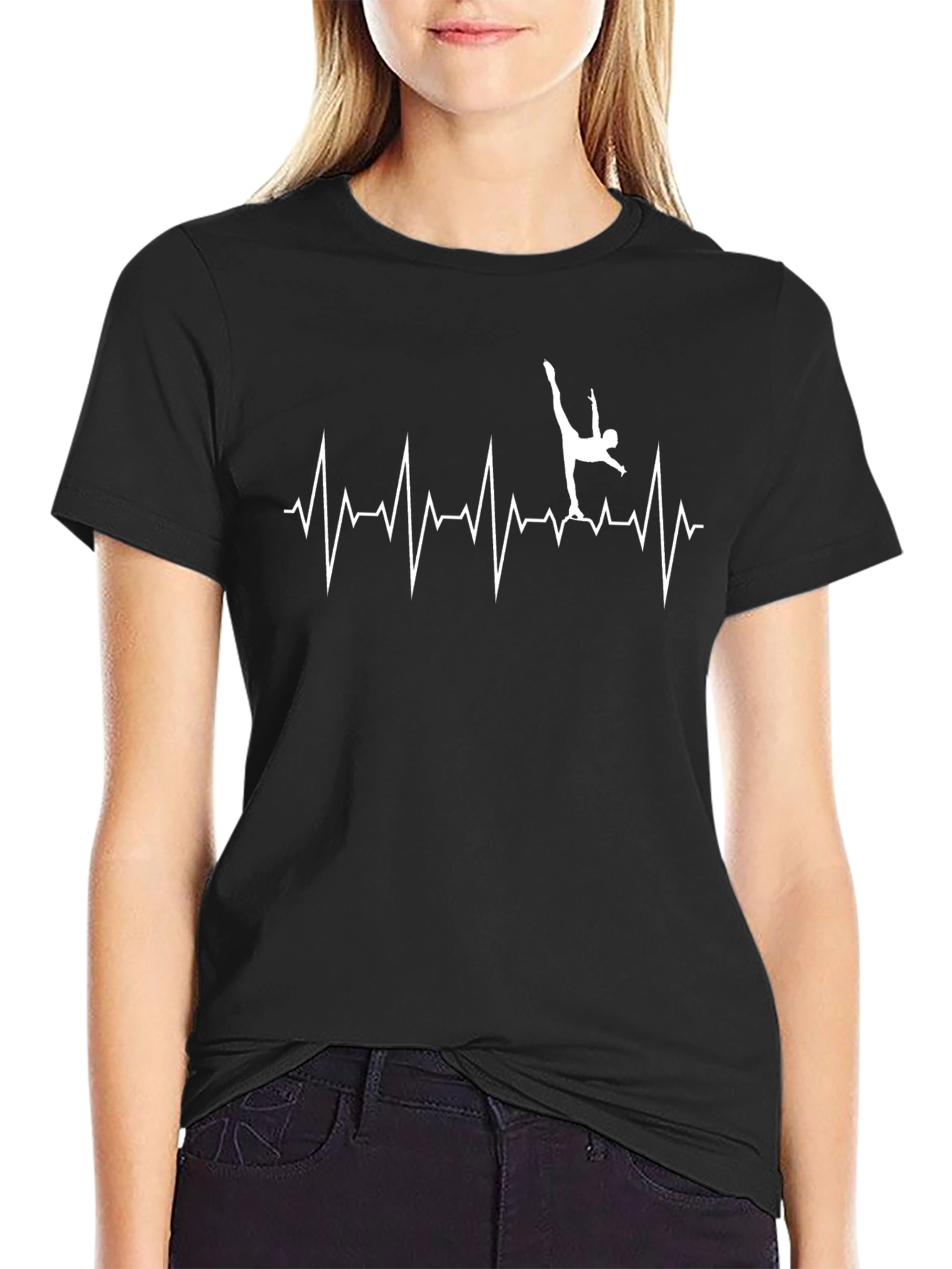 Gymnastics Heartbeat T-Shirt - Sporty Graphic Tee