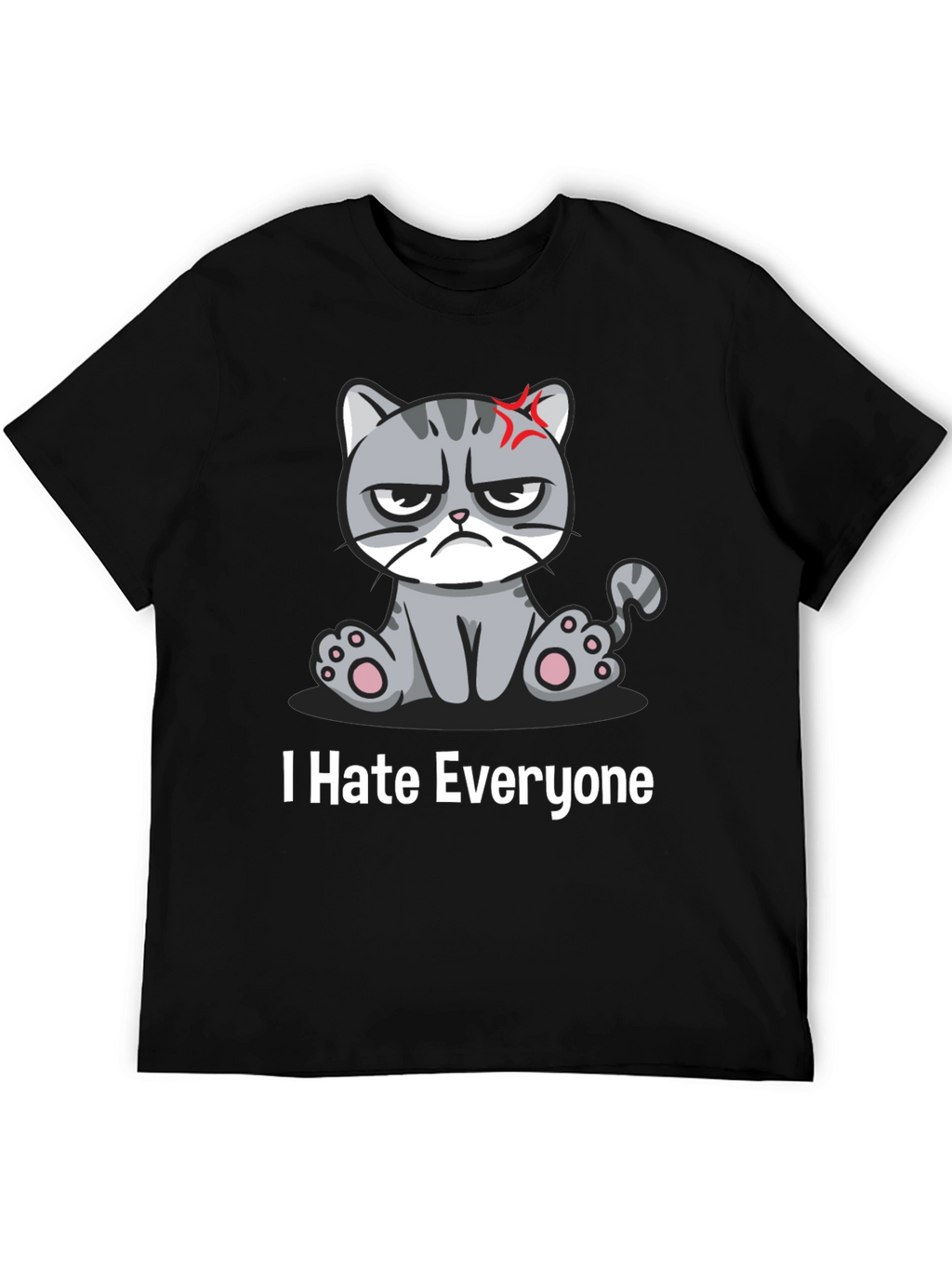 Grumpy Cat I Hate Everyone Black T-Shirt