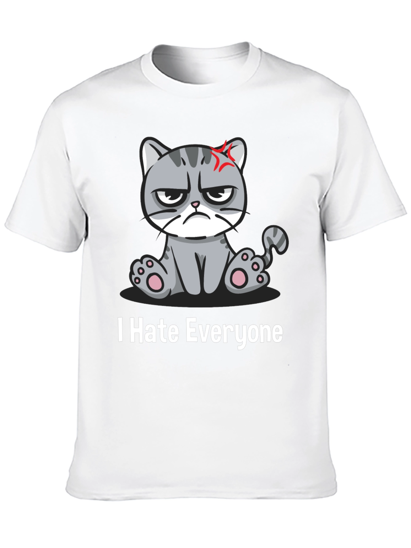 Grumpy Cat I Hate Everyone Black T-Shirt