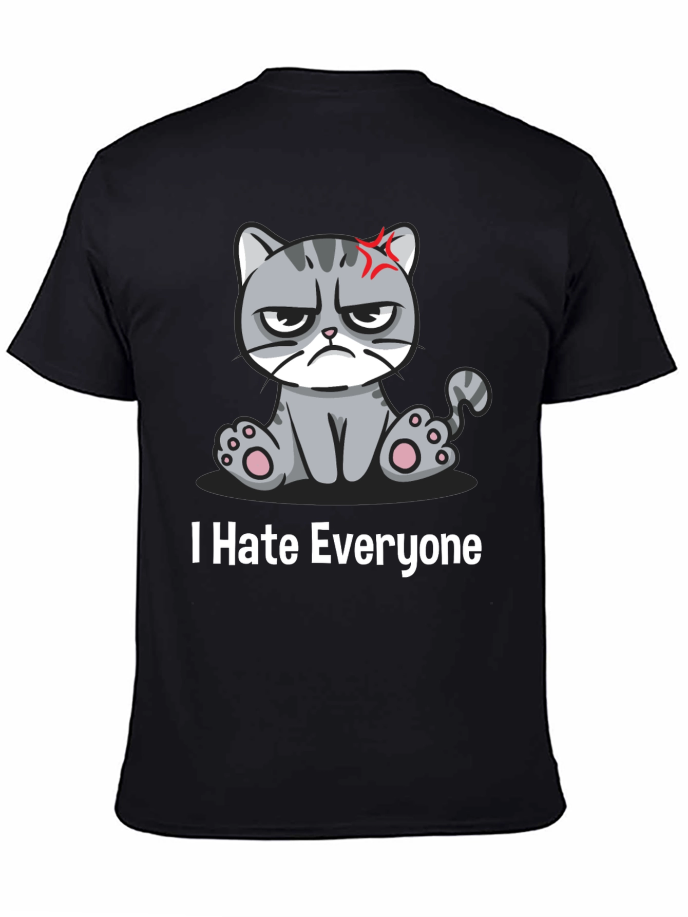 Grumpy Cat I Hate Everyone Black T-Shirt