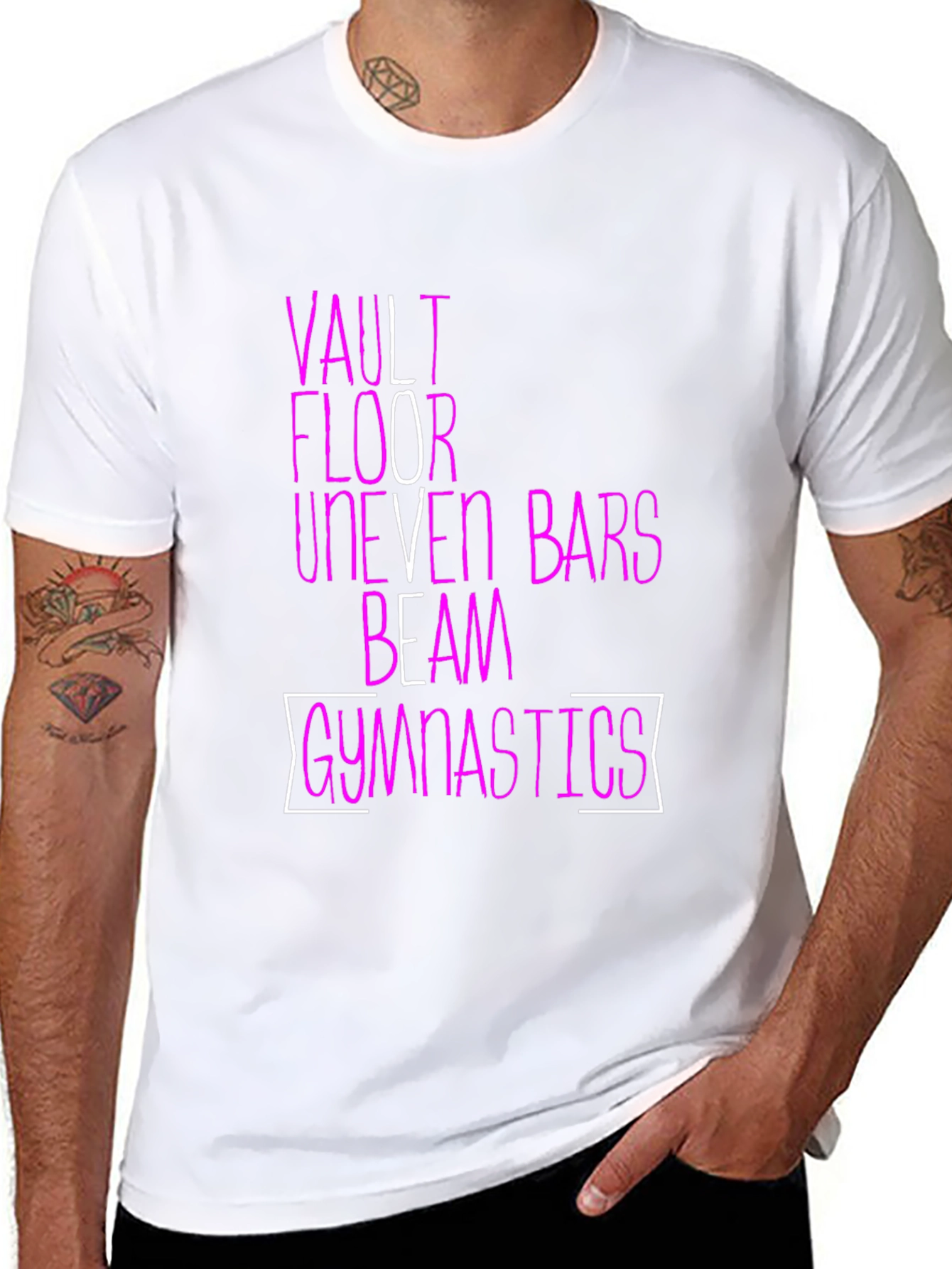 Gymnastics Events T-Shirt | Vault Floor Bars