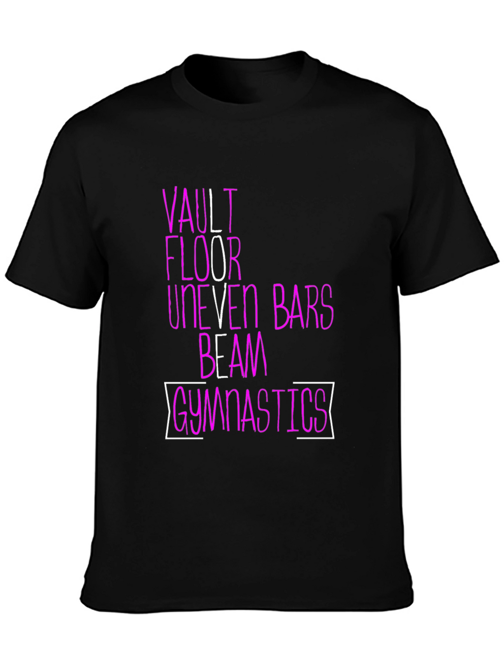 Gymnastics Events T-Shirt | Vault Floor Bars