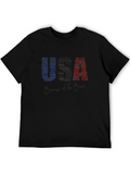 Patriotic USA Word Art T-Shirt