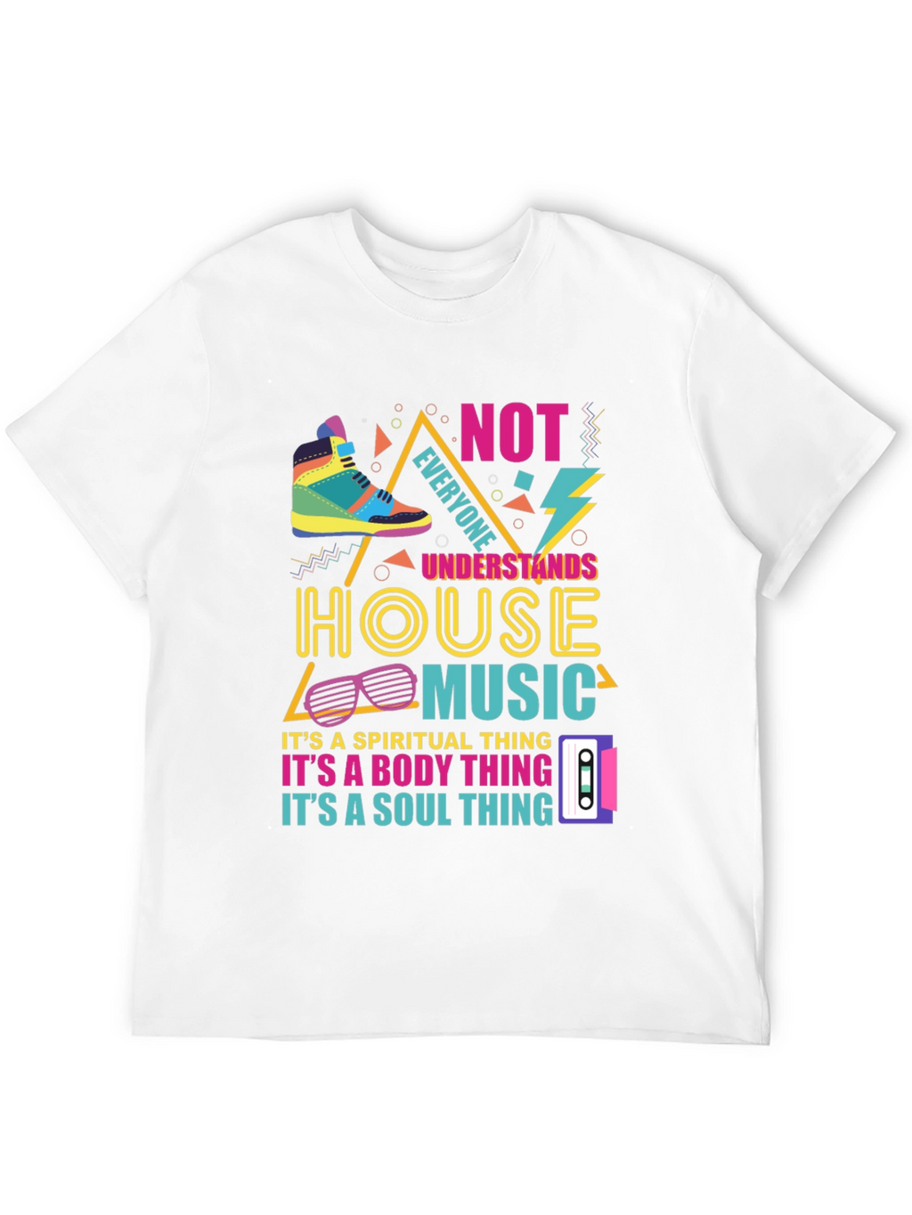 House Music Graphic Tee - Retro 90s Style