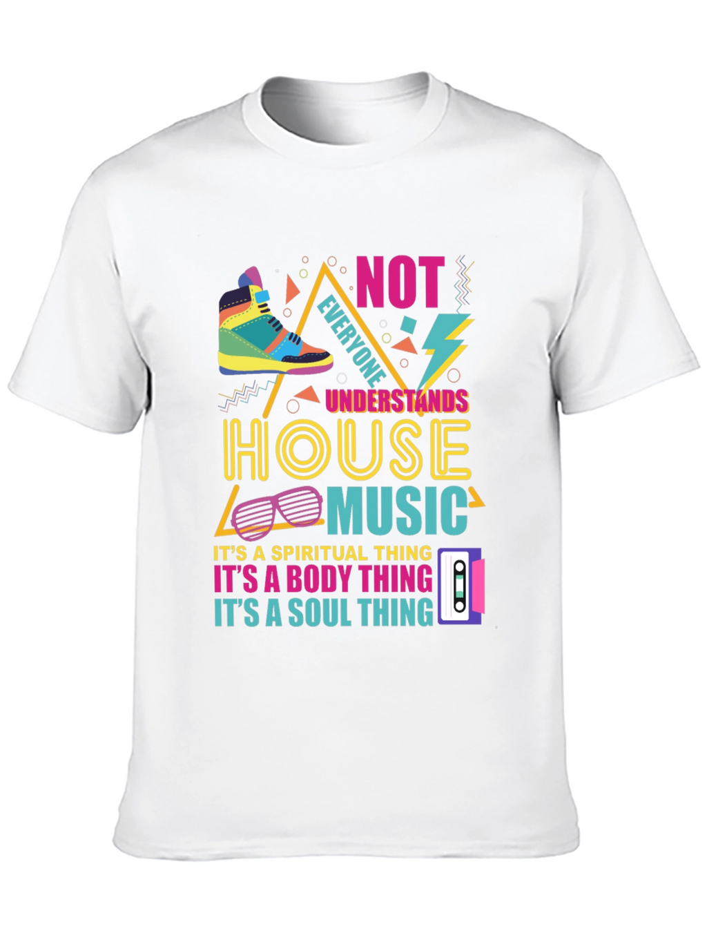 House Music Graphic Tee - Retro 90s Style