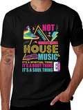 House Music Graphic Tee - Retro 90s Style