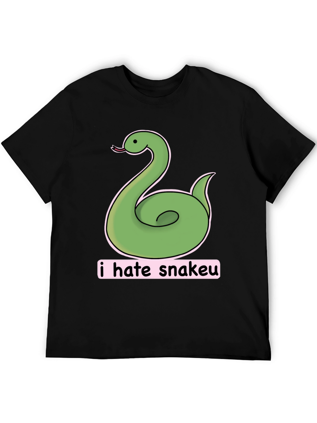 Funny I Hate Snakeu Cartoon T-Shirt