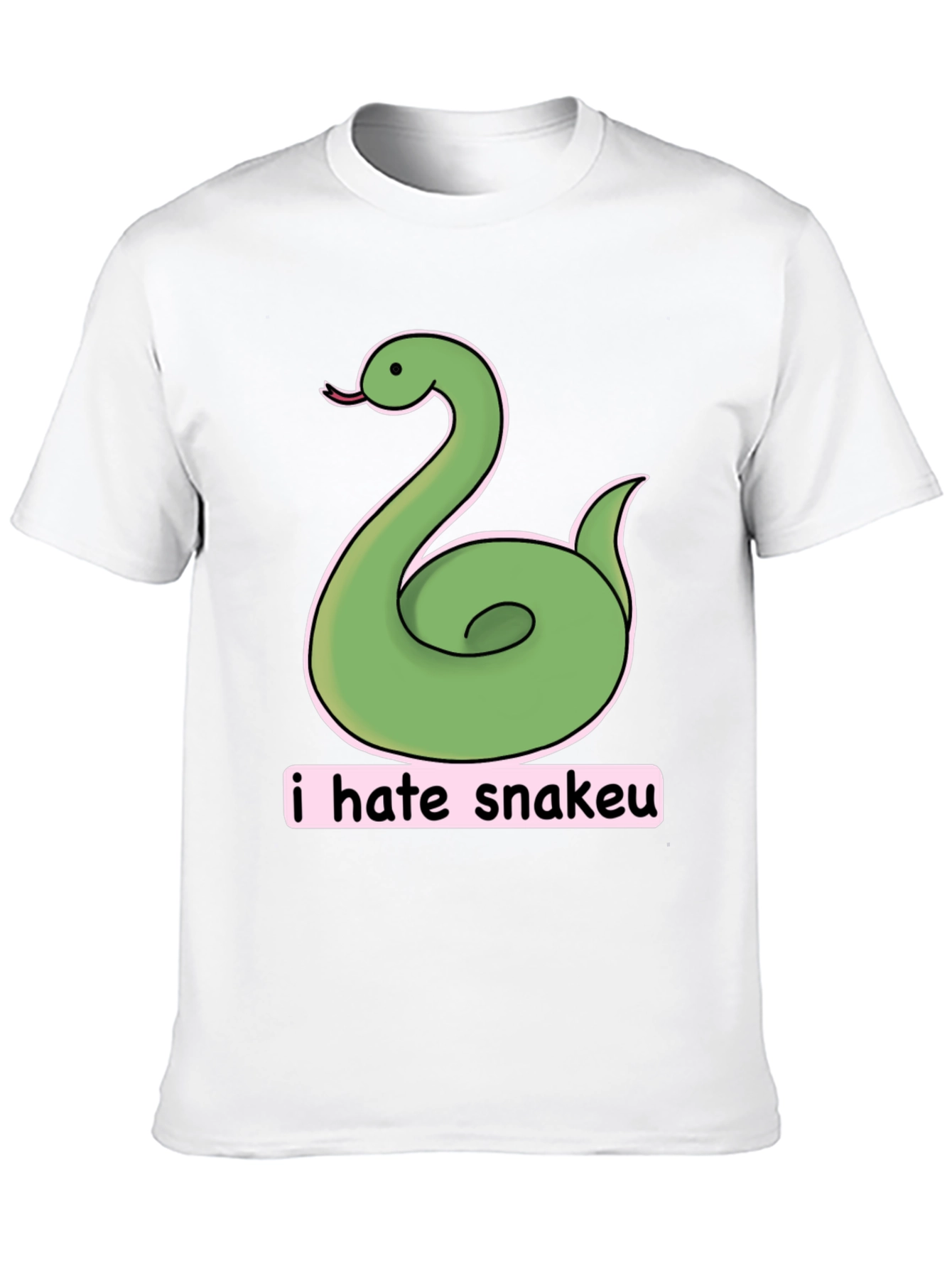 Funny I Hate Snakeu Cartoon T-Shirt