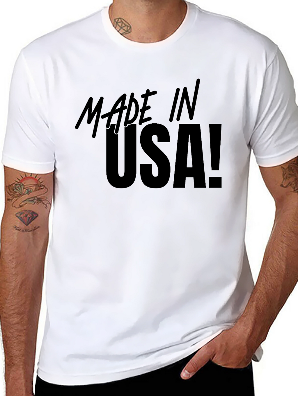 Made in USA Black Graphic Tee - Patriotic Pride