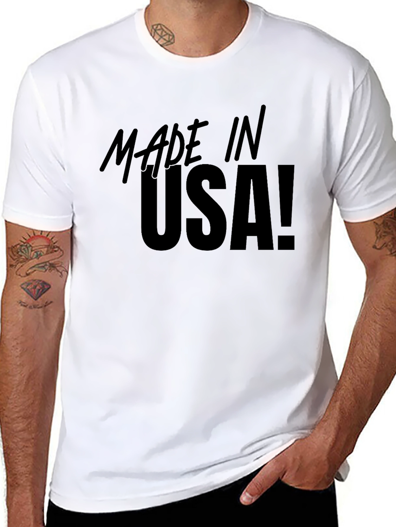 Made in USA Black Graphic Tee - Patriotic Pride