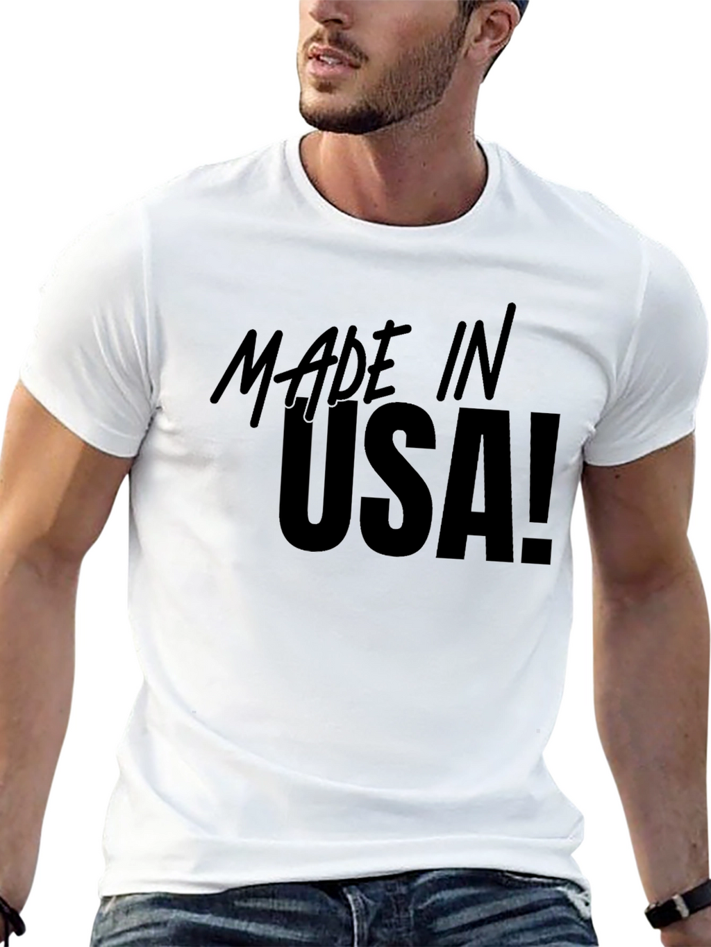 Made in USA Black Graphic Tee - Patriotic Pride