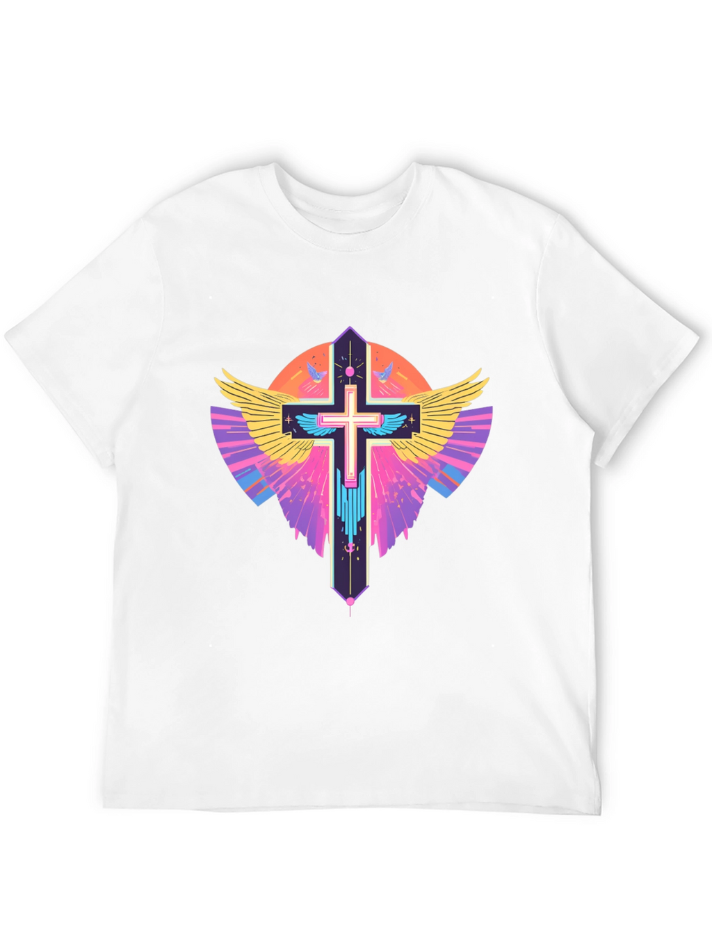Winged Cross Graphic T-Shirt