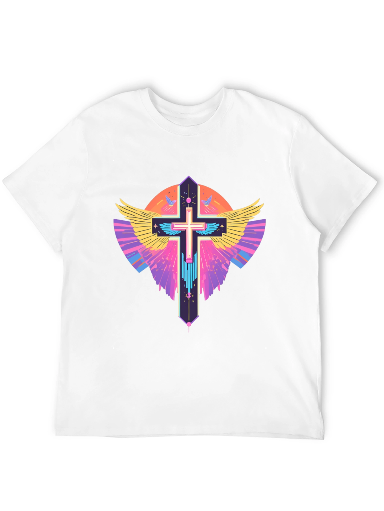 Winged Cross Graphic T-Shirt