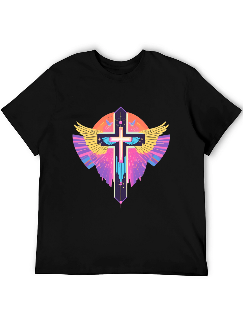 Winged Cross Graphic T-Shirt