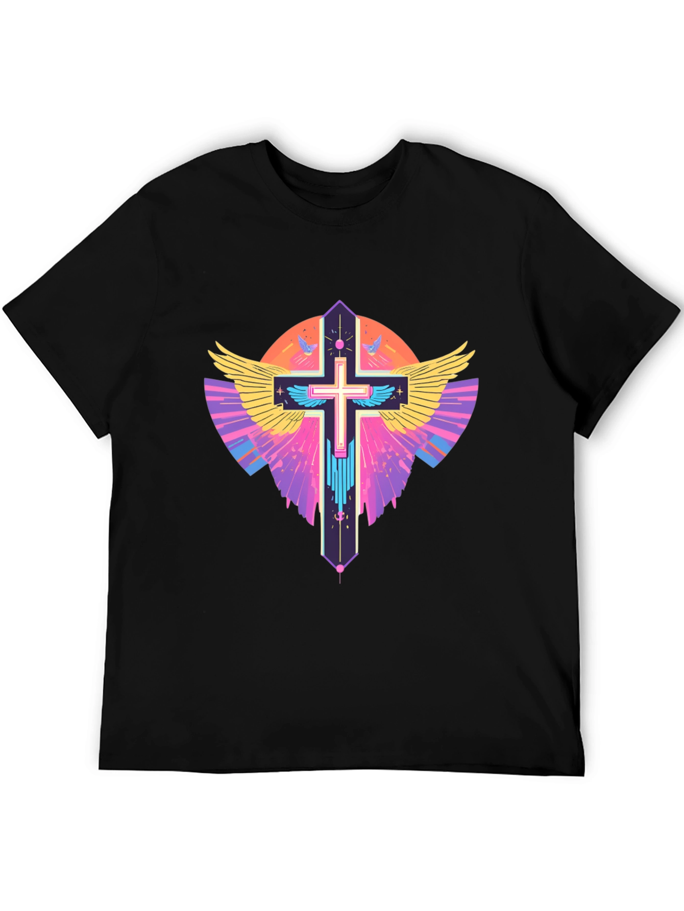Winged Cross Graphic T-Shirt