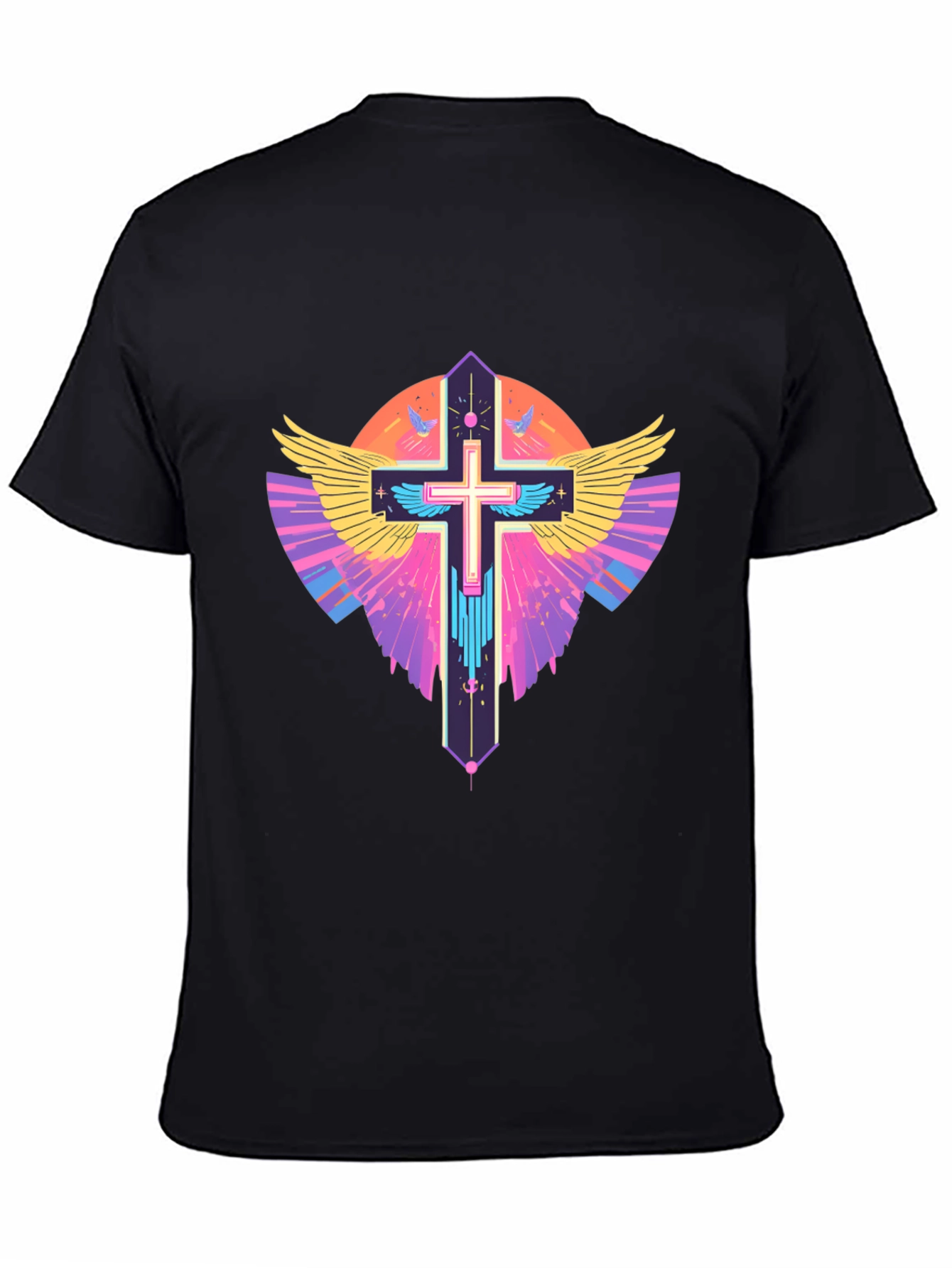 Winged Cross Graphic T-Shirt