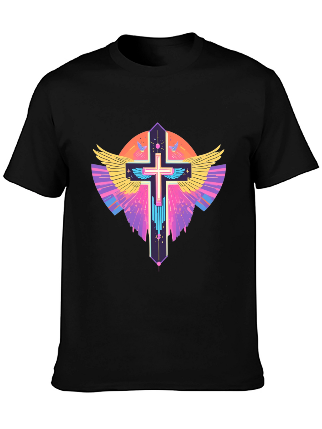 Winged Cross Graphic T-Shirt