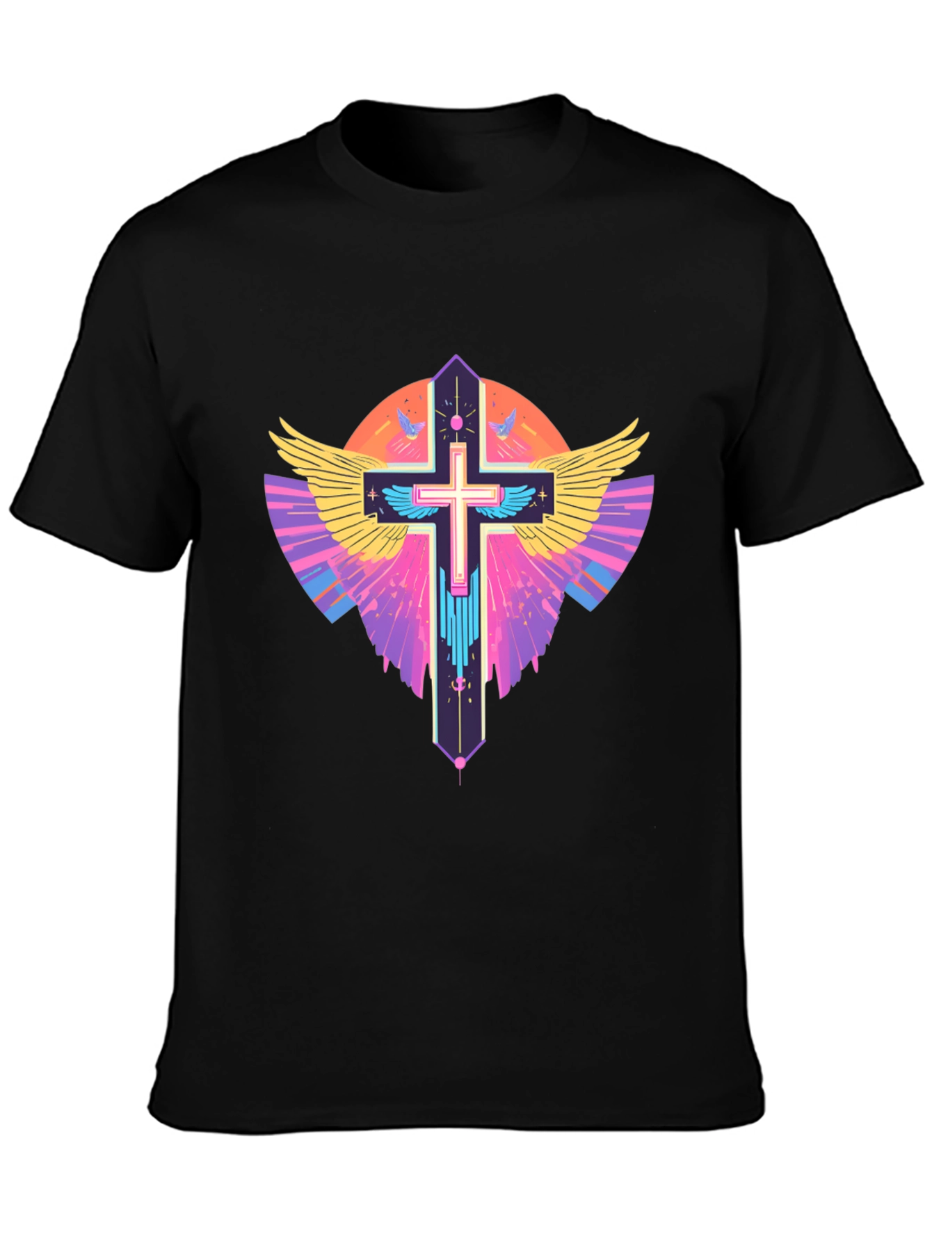 Winged Cross Graphic T-Shirt
