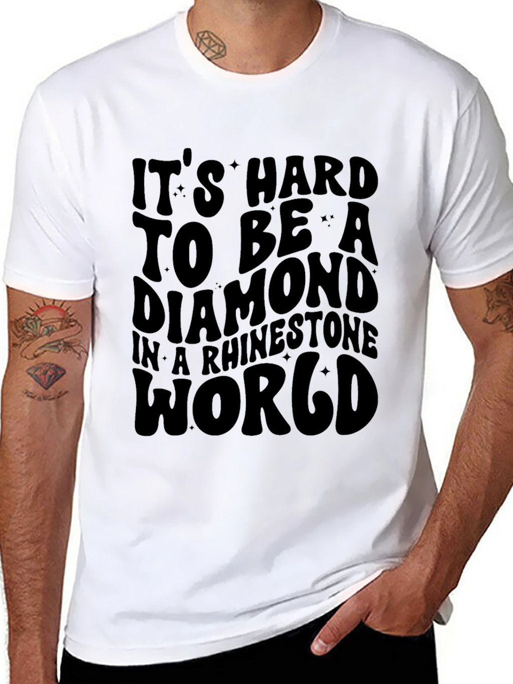 Diamond Rhinestone World Graphic Tee