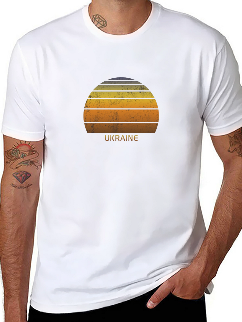 Ukraine Sunset Retro T-Shirt