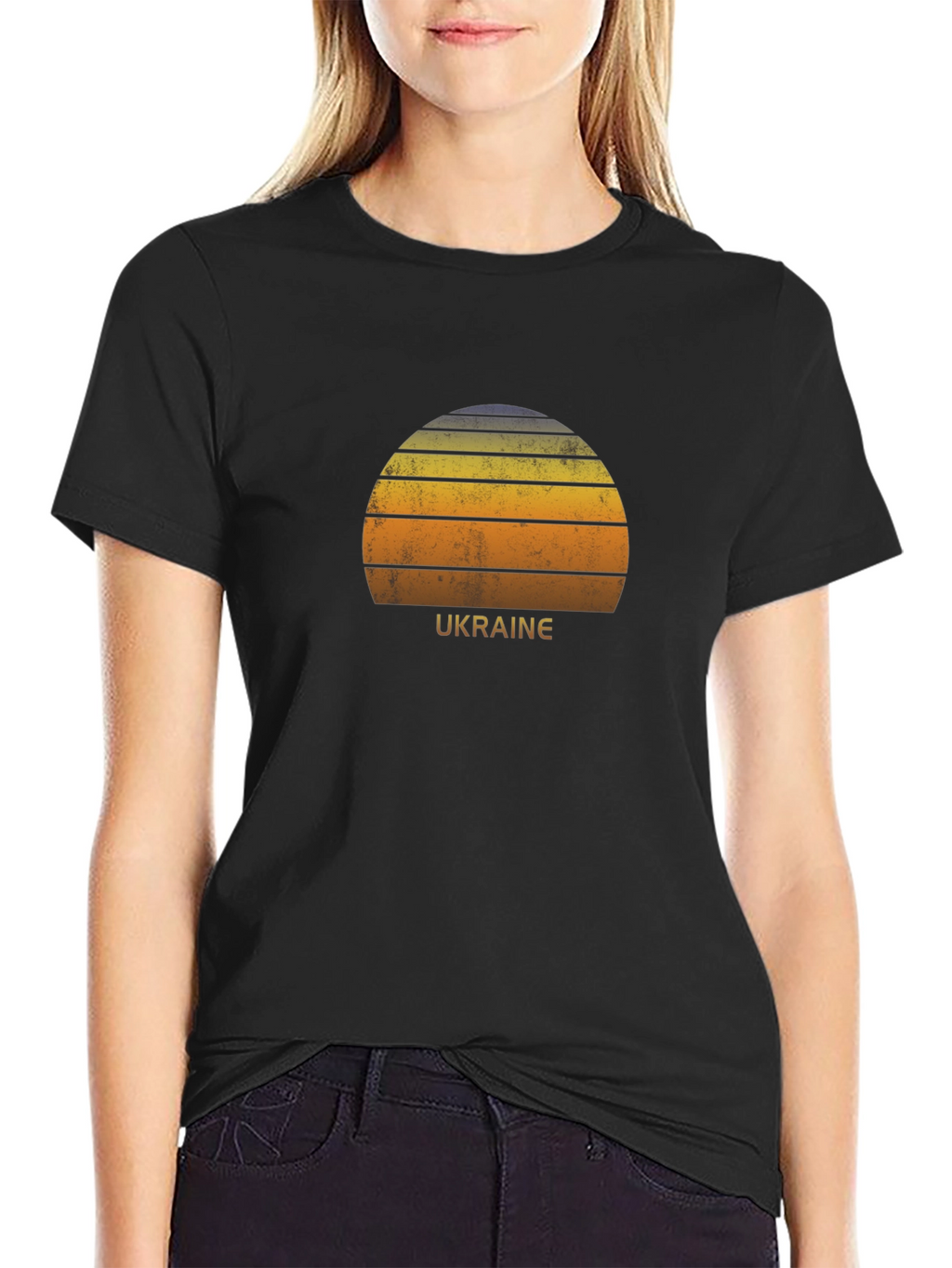 Ukraine Sunset Retro T-Shirt