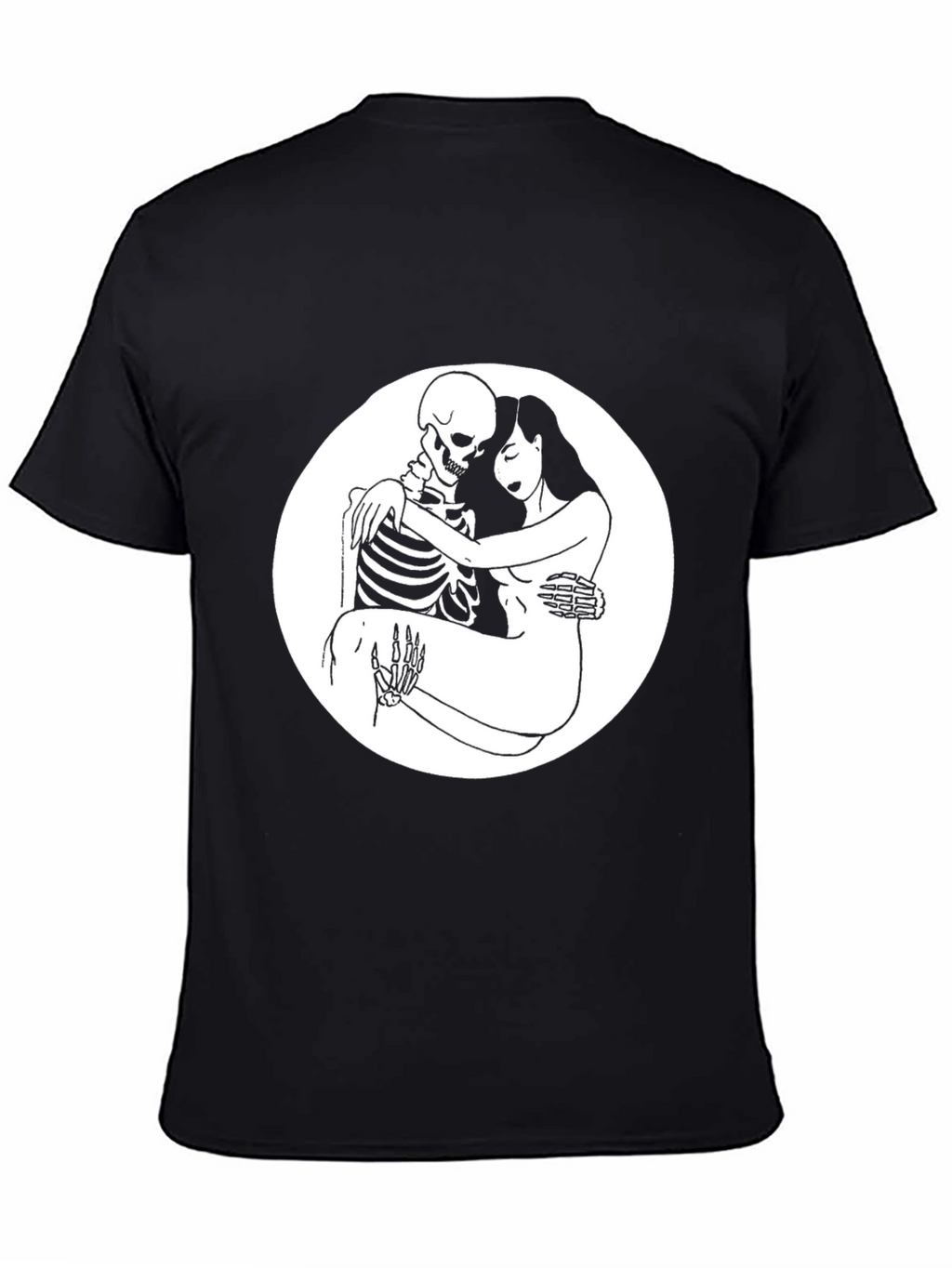 Embrace the Afterlife: Skeleton & Woman Graphic Tee