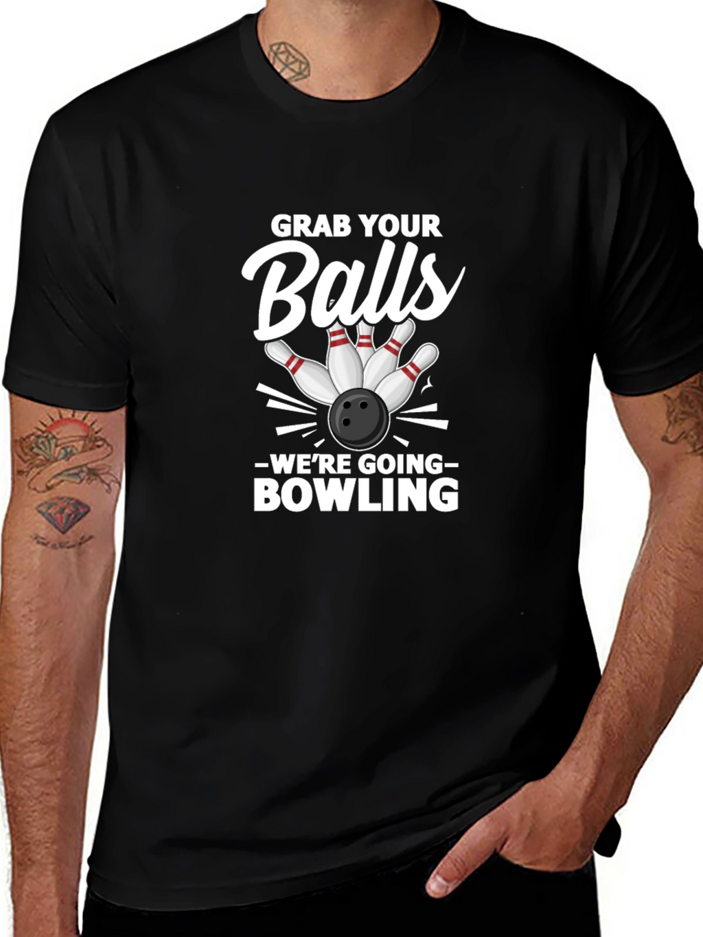 Grab Your Balls Bowling Graphic Tee