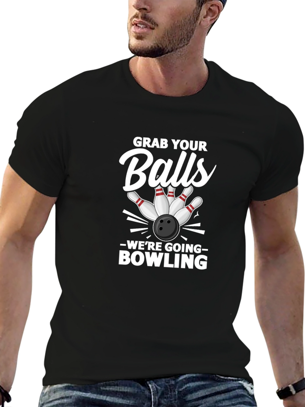 Grab Your Balls Bowling Graphic Tee